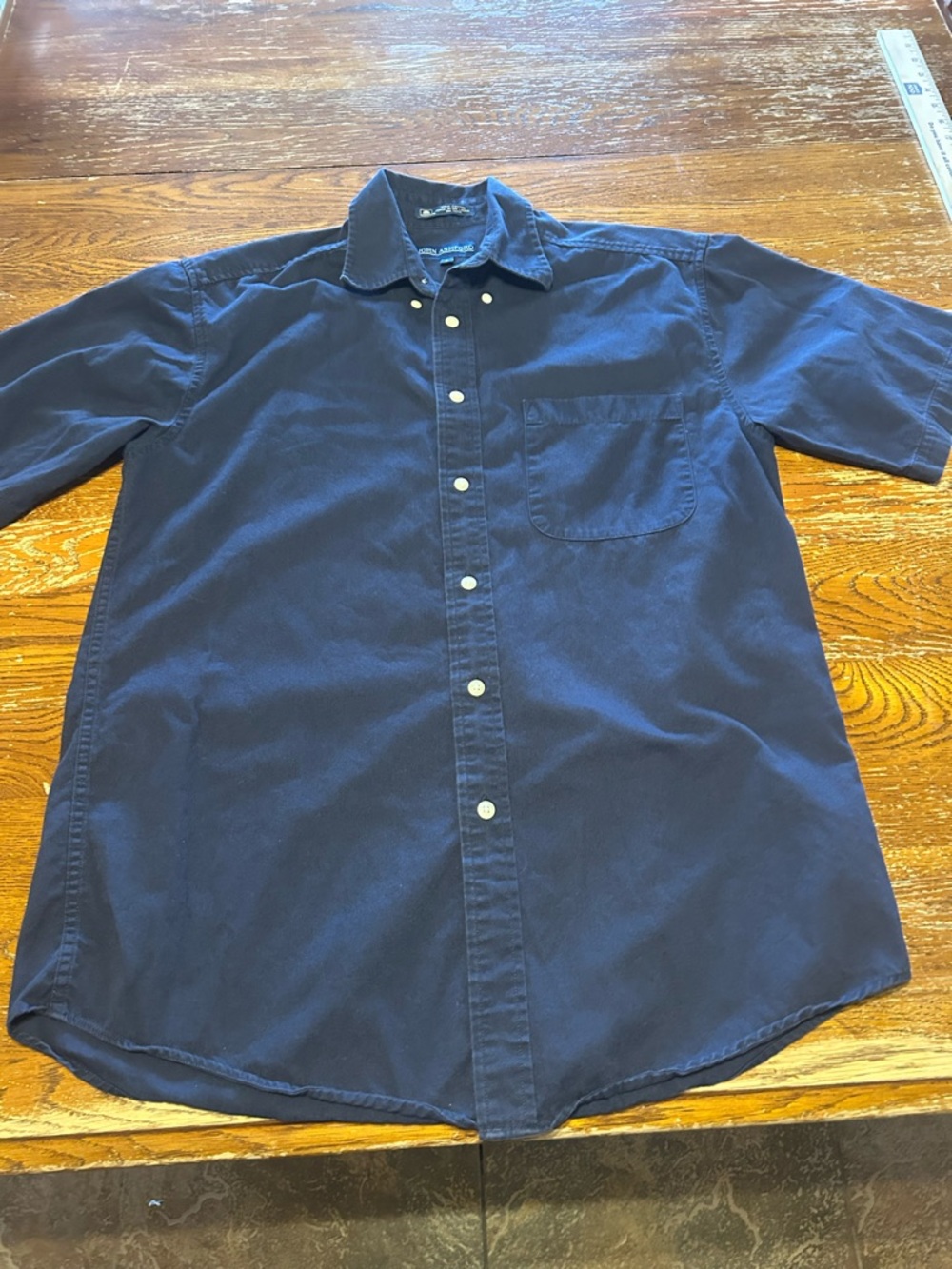 Ashford Navy Short-Sleeve Button-Up Shirt